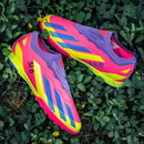 Sapatos de futebol de cano baixo unissex treinamento competição jogo sem costu