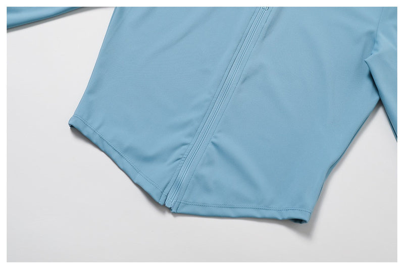 Camiseta feminina de manga comprida para corrida ao ar livre, fitness, peça ún