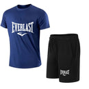 EVERLAST Conjunto de camiseta + shorts masculino, 2 peças, lazer, respiração,