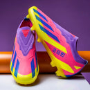 Sapatos de futebol de cano baixo unissex treinamento competição jogo sem costu