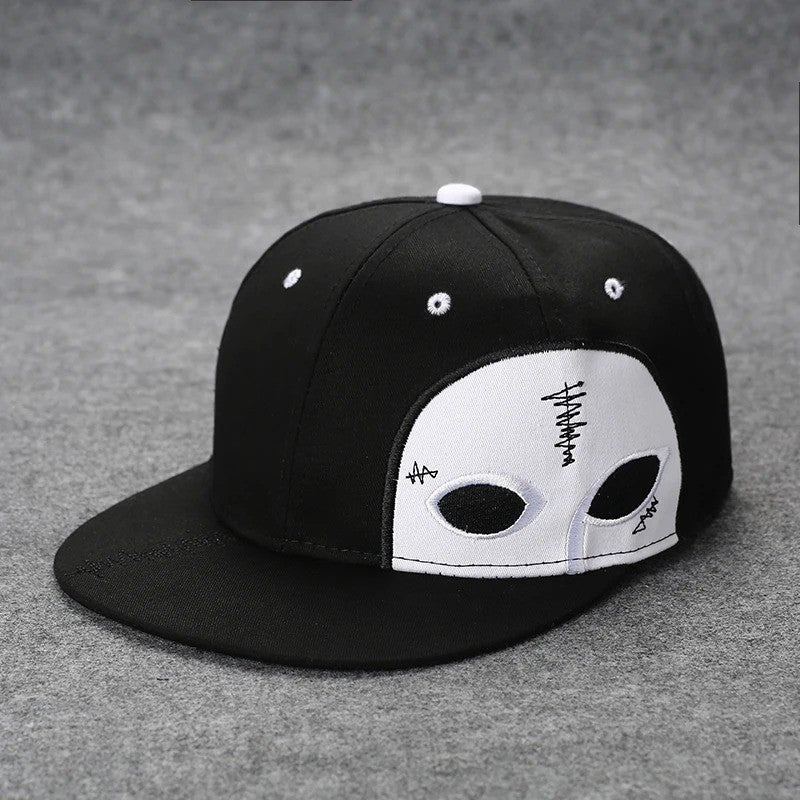 Nova moda masculina carta bordado maré all-match aba plana boné de beisebol ve