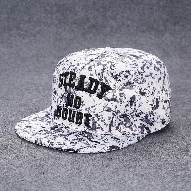 Nova moda masculina carta bordado maré all-match aba plana boné de beisebol ve