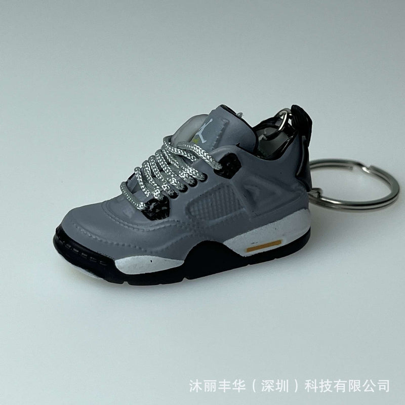 Tendência aj4 chaveiro jordan 4 modelo de sapato esportivo conjunto mochila pre