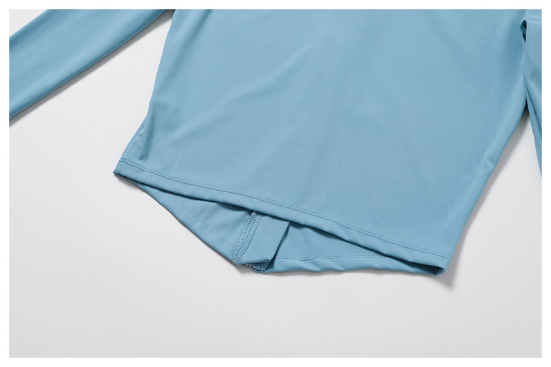 Camiseta feminina de manga comprida para corrida ao ar livre, fitness, peça ún