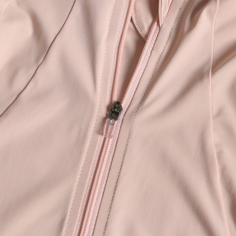 Rodada alta elástica yoga wear para senhoras, topo solto, manga longa, gola alt