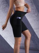 Mulheres cor sólida yoga shorts jogging corrida ciclismo fitness roupas esporti