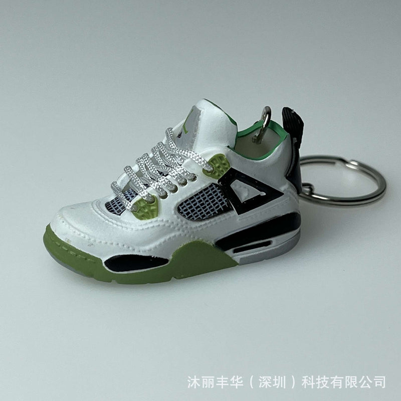 Tendência aj4 chaveiro jordan 4 modelo de sapato esportivo conjunto mochila pre