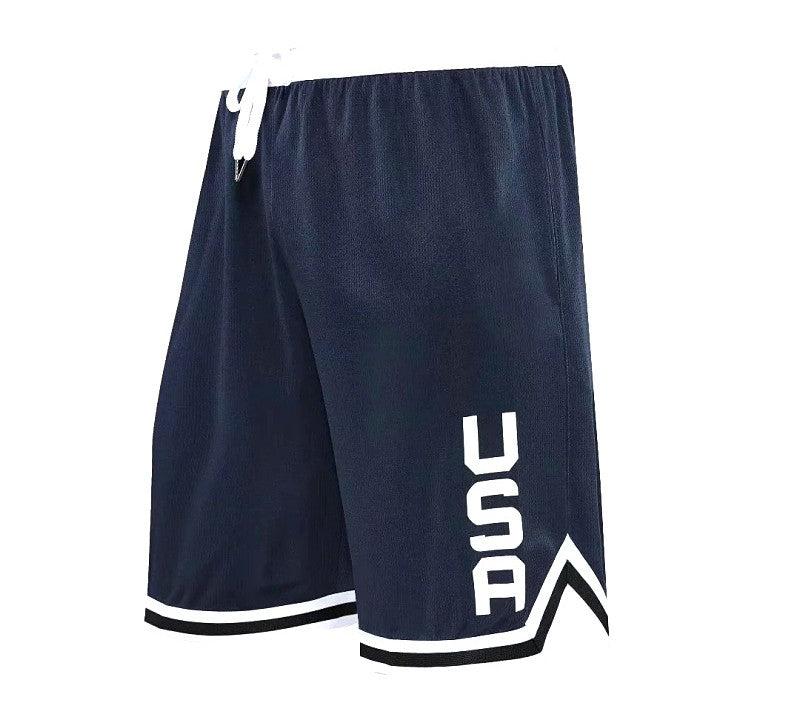 Shorts de basquete com estampa dos eua, treinamento masculino, shorts ativos, bo