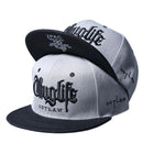 Moda masculina série ladrão dupla cor bloco snapback boné unissex guarda-sol