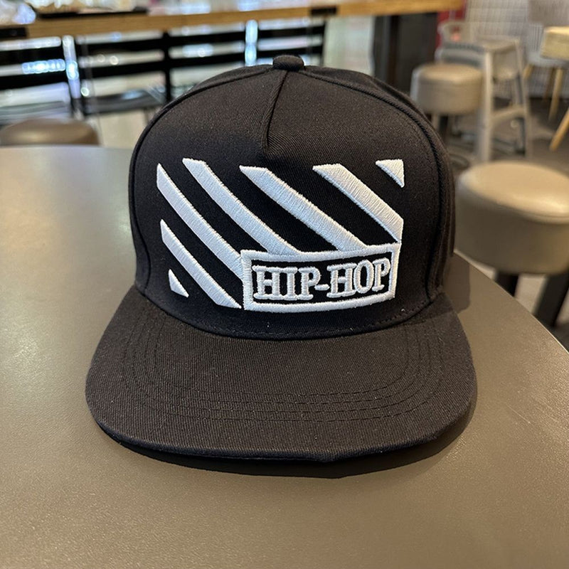 Nova moda masculina carta bordado maré all-match aba plana boné de beisebol ve