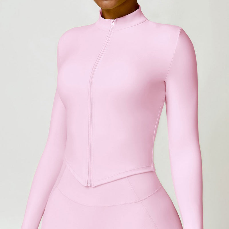 Camiseta feminina de manga comprida para corrida ao ar livre, fitness, peça ún