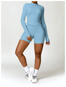 Camiseta feminina de manga comprida para corrida ao ar livre, fitness, peça ún