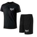 EVERLAST Conjunto de camiseta + shorts masculino, 2 peças, lazer, respiração,