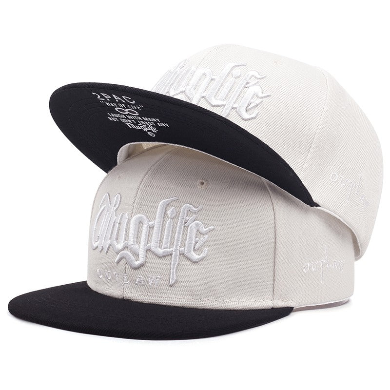 Moda masculina série ladrão dupla cor bloco snapback boné unissex guarda-sol