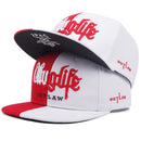 Moda masculina série ladrão dupla cor bloco snapback boné unissex guarda-sol