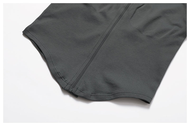 Jaqueta com zíper feminino colheita topos yoga camisetas sólidas esportes topo