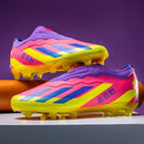 Sapatos de futebol de cano baixo unissex treinamento competição jogo sem costu