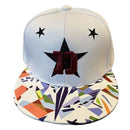 Nova moda masculina carta bordado maré all-match aba plana boné de beisebol ve