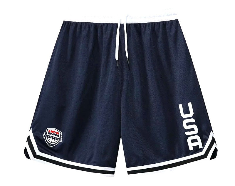 Shorts de basquete com estampa dos eua, treinamento masculino, shorts ativos, bo