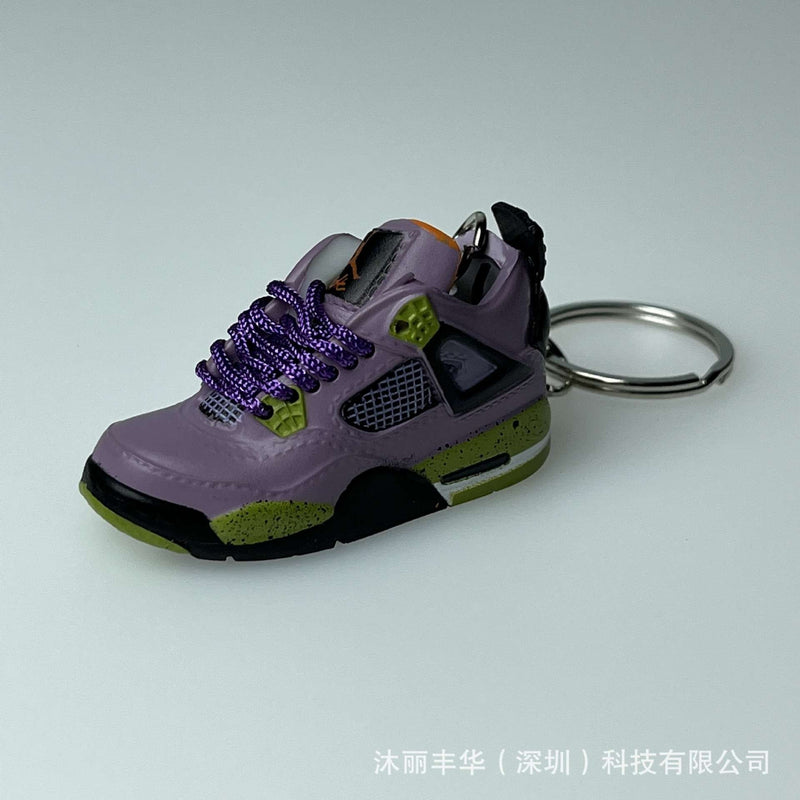 Tendência aj4 chaveiro jordan 4 modelo de sapato esportivo conjunto mochila pre