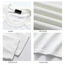 Marca na moda masculina e feminina popular camiseta de algodão pesado em torno