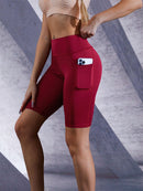 Mulheres cor sólida yoga shorts jogging corrida ciclismo fitness roupas esporti