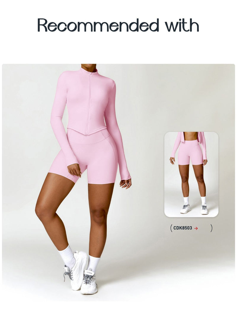 Camiseta feminina de manga comprida para corrida ao ar livre, fitness, peça ún