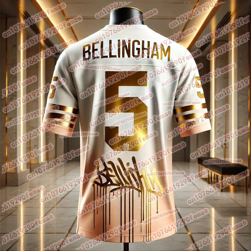 Verão novo bellingham edição comemorativa de alta qualidade camisa esportiva