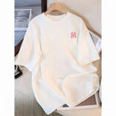 American Pure Cotton High-end de manga curta verão nova impressão para casais,