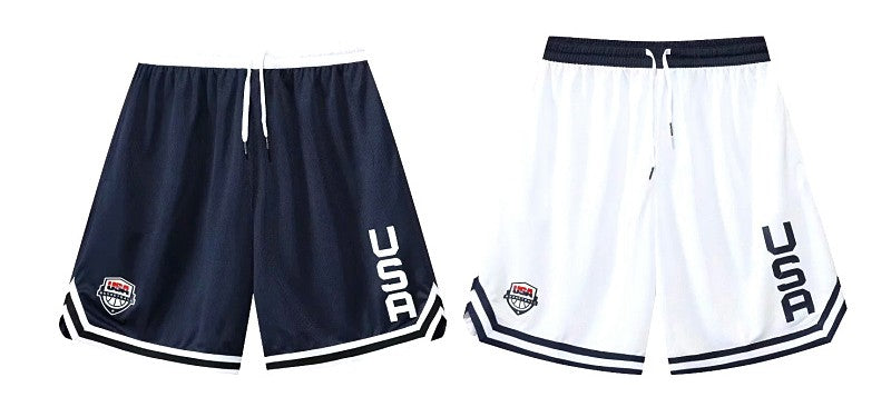 Shorts de basquete com estampa dos eua, treinamento masculino, shorts ativos, bo
