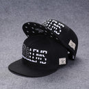 Nova moda masculina carta bordado maré all-match aba plana boné de beisebol ve