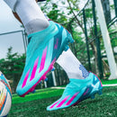 Sapatos de futebol de cano baixo unissex treinamento competição jogo sem costu