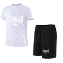 EVERLAST Conjunto de camiseta + shorts masculino, 2 peças, lazer, respiração,