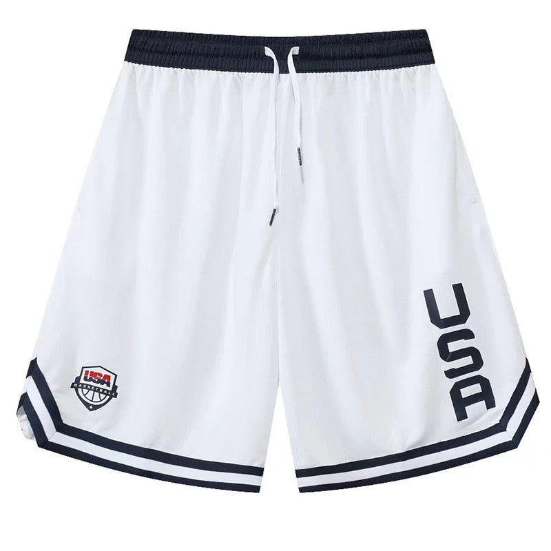 Shorts de basquete com estampa dos eua, treinamento masculino, shorts ativos, bo