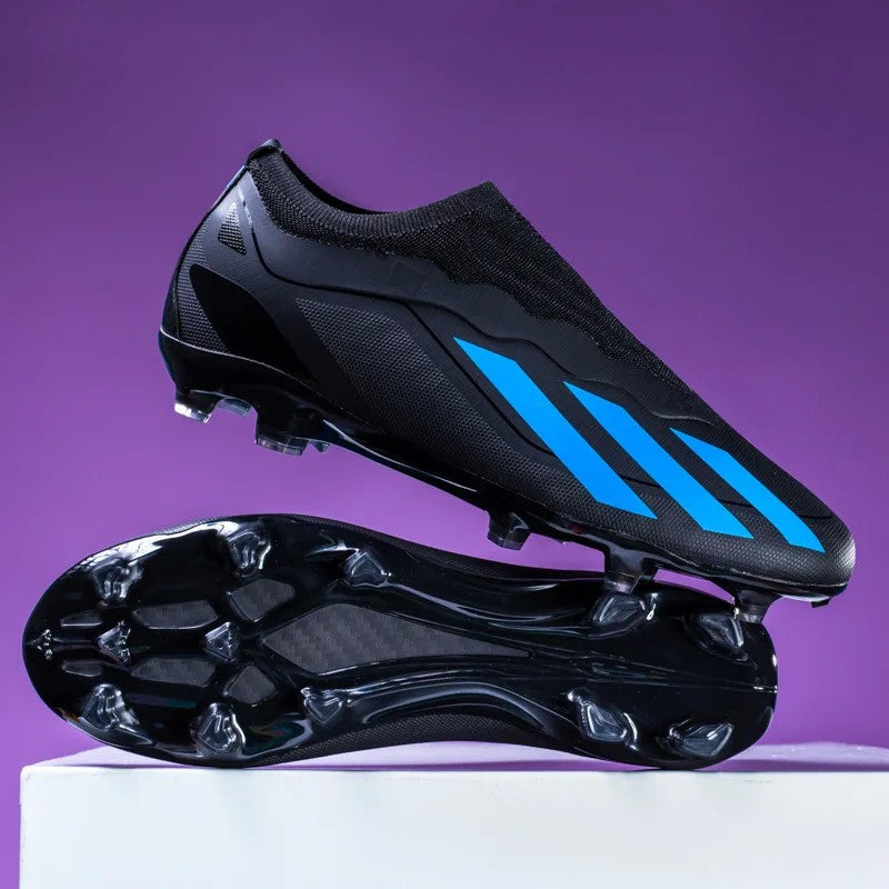 Sapatos de futebol de cano baixo unissex treinamento competição jogo sem costu