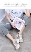 Mulheres tênis 2025 nova primavera outono marca de luxo vulcanizar sapatos calçados casuais zapatillas mujer luz plana respirável sapatos