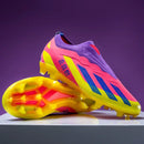 Sapatos de futebol de cano baixo unissex treinamento competição jogo sem costu