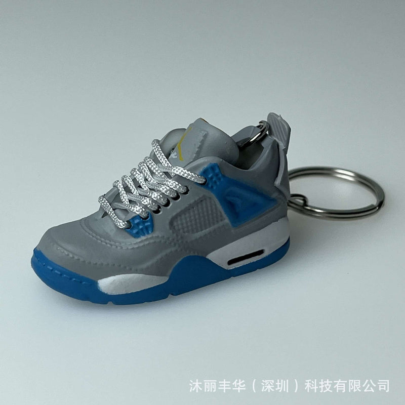 Tendência aj4 chaveiro jordan 4 modelo de sapato esportivo conjunto mochila pre