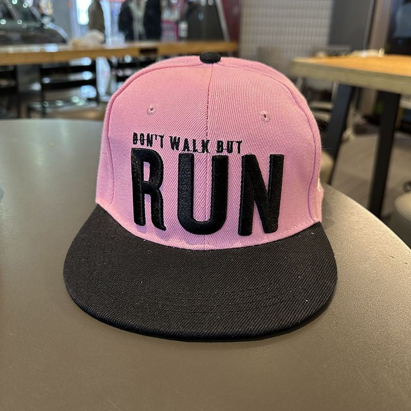 Nova moda masculina carta bordado maré all-match aba plana boné de beisebol ve