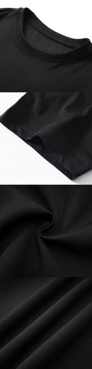 Verão 25 novo coreano masculino e feminino de alta qualidade casual tripulaçã