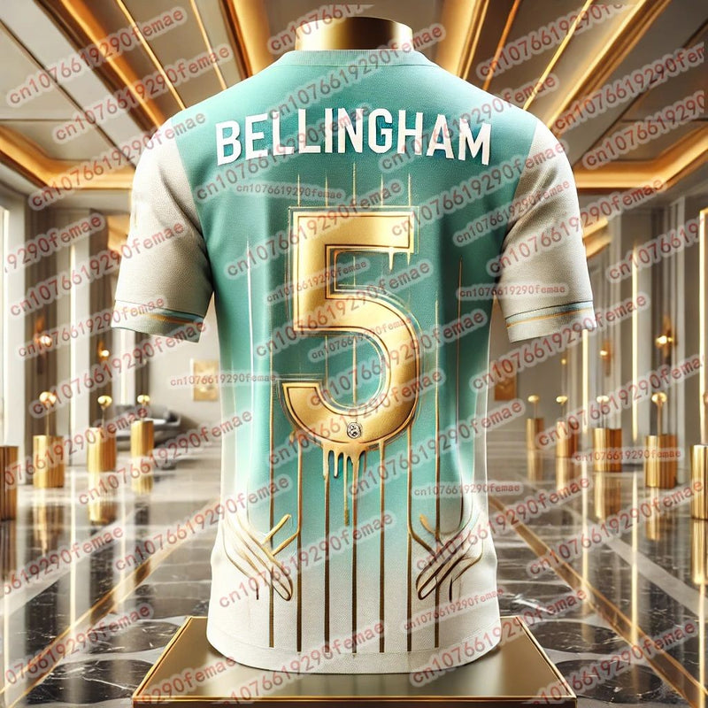 Verão novo bellingham edição comemorativa de alta qualidade camisa esportiva