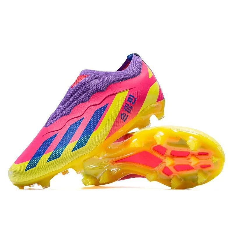 Sapatos de futebol de cano baixo unissex treinamento competição jogo sem costu