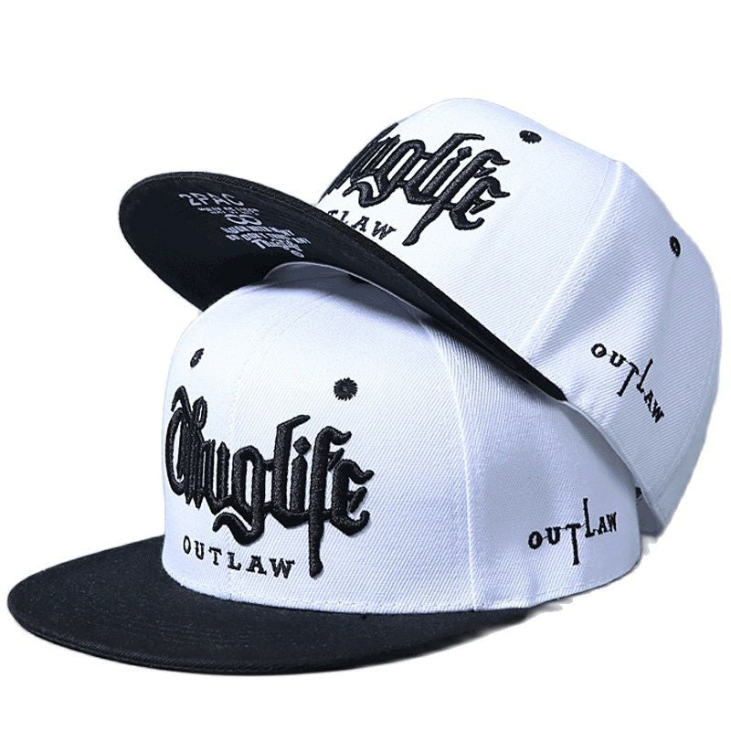 Moda masculina série ladrão dupla cor bloco snapback boné unissex guarda-sol