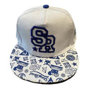 Nova moda masculina carta bordado maré all-match aba plana boné de beisebol ve