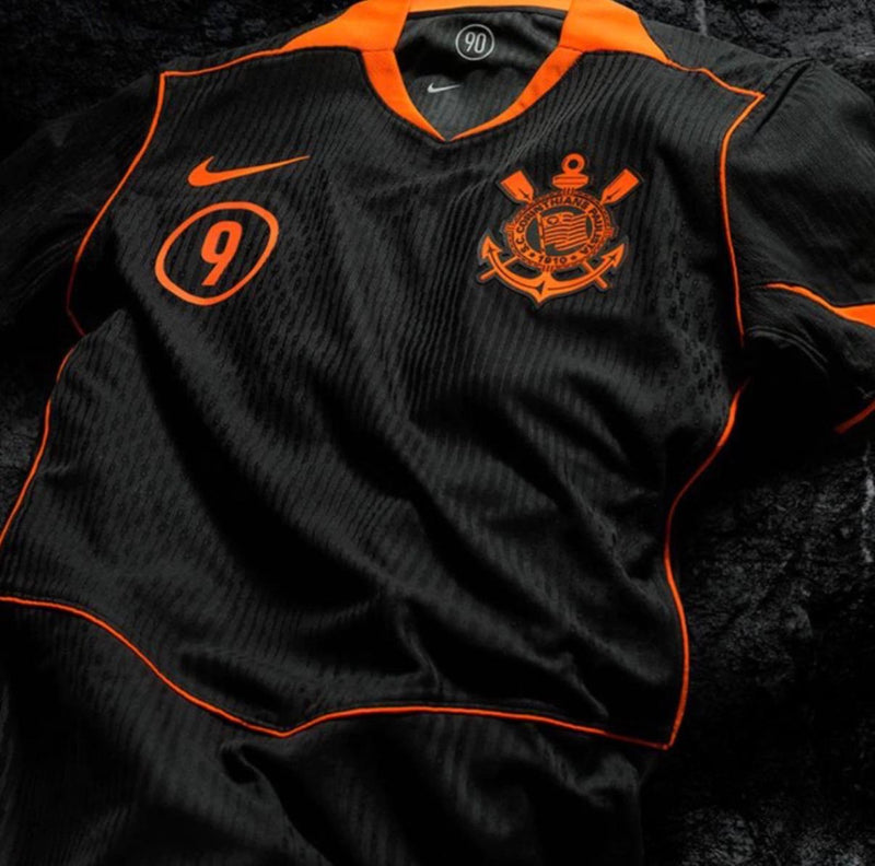 camiseta corintians III 25/26 preto com laranja nike