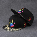 Nova moda masculina carta bordado maré all-match aba plana boné de beisebol ve