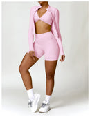 Camiseta feminina de manga comprida para corrida ao ar livre, fitness, peça ún