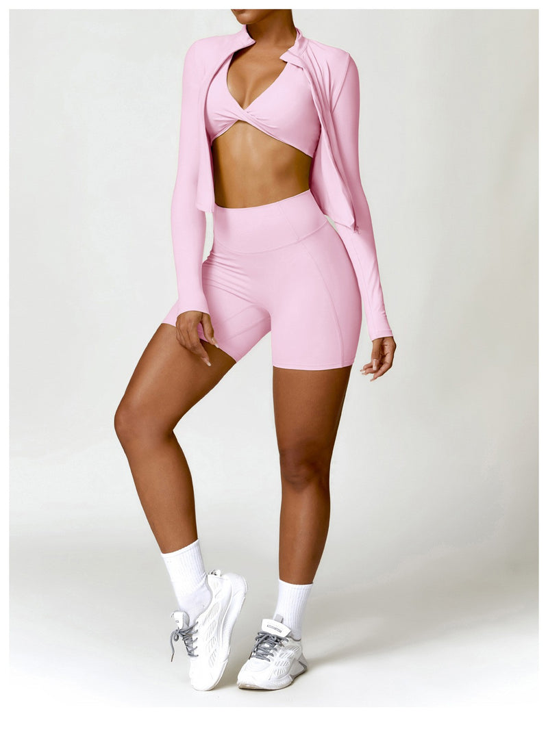 Camiseta feminina de manga comprida para corrida ao ar livre, fitness, peça ún