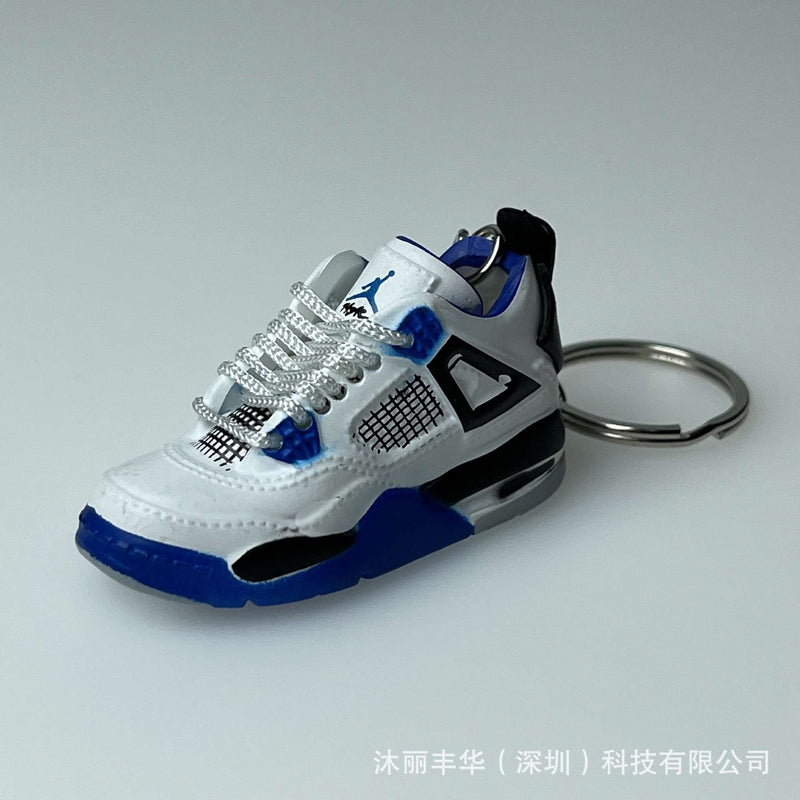Tendência aj4 chaveiro jordan 4 modelo de sapato esportivo conjunto mochila pre