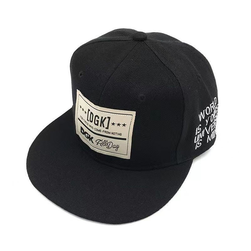 Nova moda masculina carta bordado maré all-match aba plana boné de beisebol ve